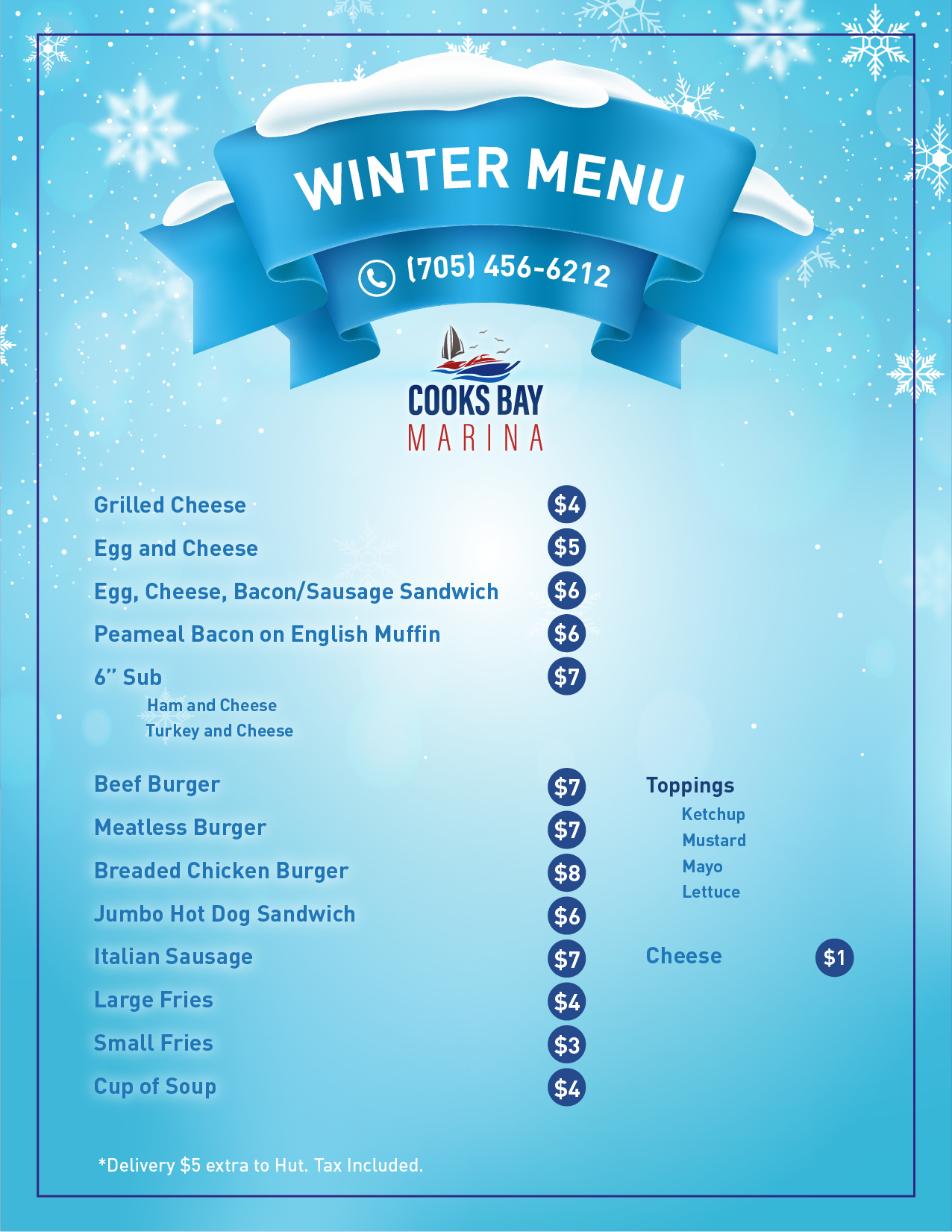 Winter Cafe Menu Ideas Easy