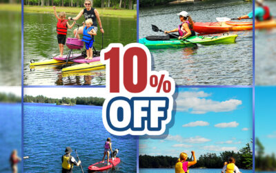 10% OFF on all non-motorized boats